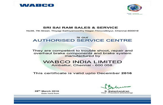 WABCO Authorized  Service Centre